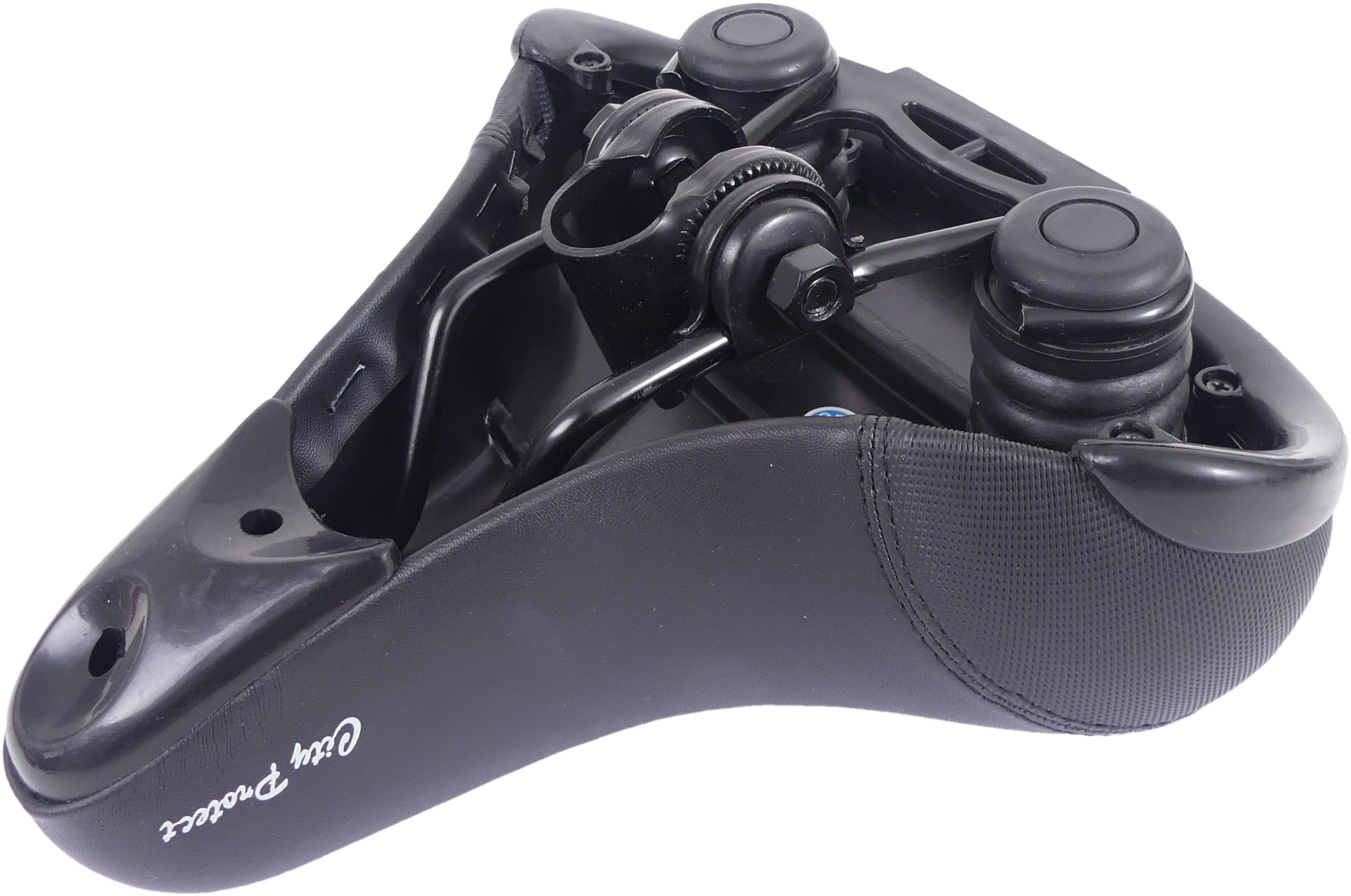 Fietszadel Edge City Protect met hoekbescherming - zwart