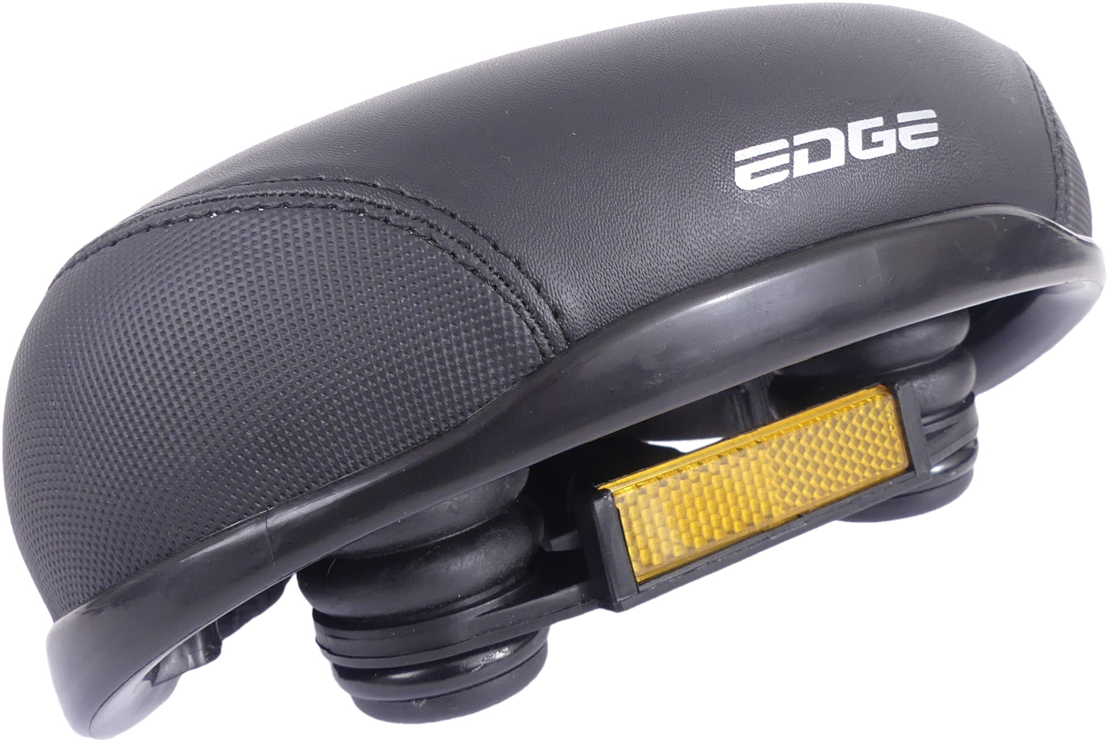 Fietszadel Edge City Protect met hoekbescherming - zwart