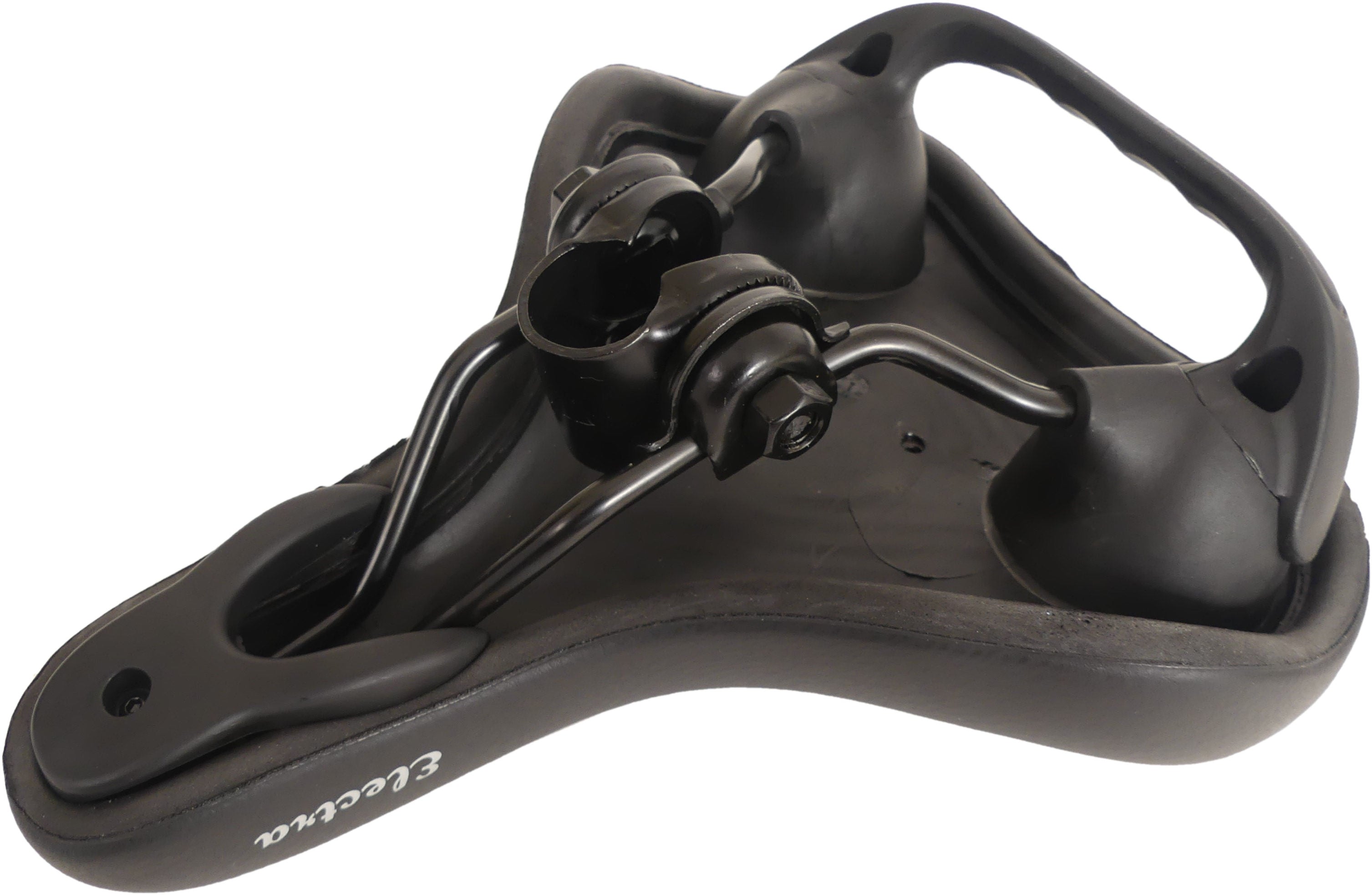 Fietszadel E-bike Edge Electra met handgreep en opbergruimte voor de Apple Air Tag - zwart