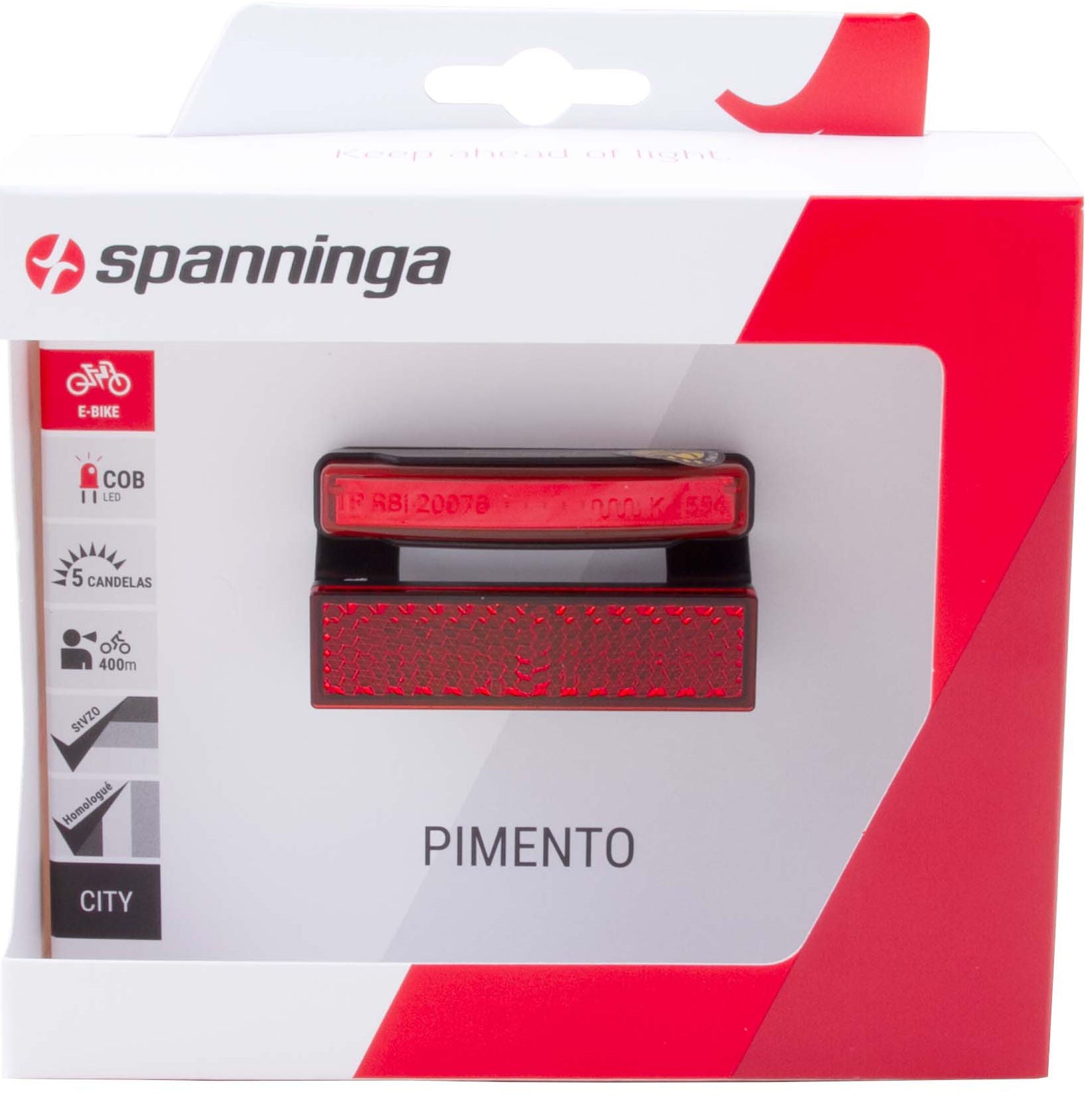 Achterlicht Spanninga Pimento XE 6-36 Volt met 50 mm dragerbevestiging