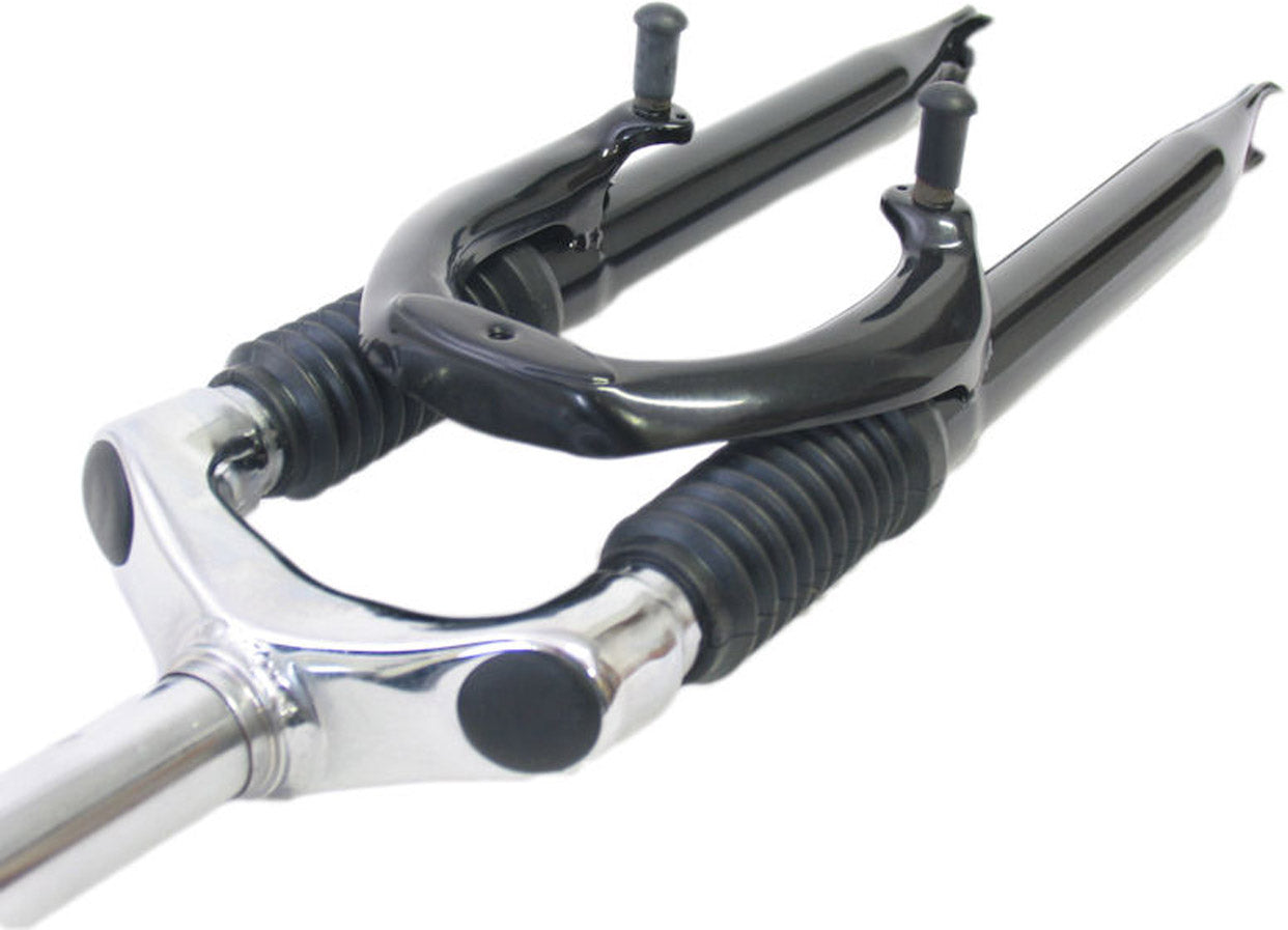 Verende voorvork 24" met 1" vorkbuis - V-brake remnokken - zwart / zilver