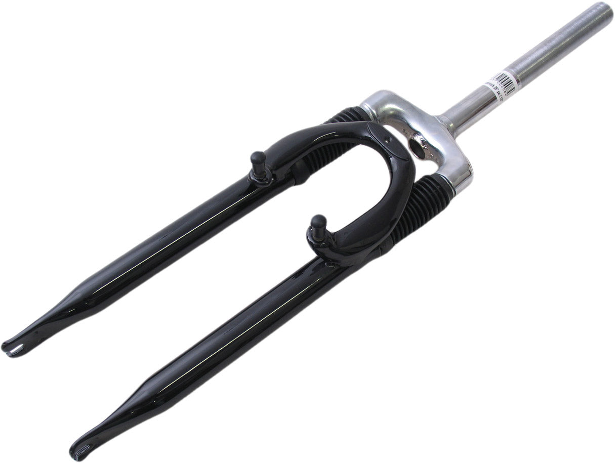 Verende voorvork 26" met 1" vorkbuis - V-brake remnokken - zwart / zilver