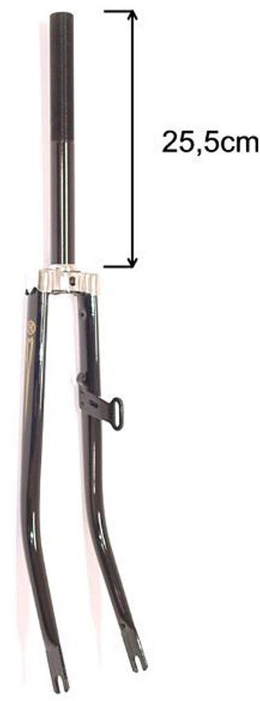 Voorvork 28" met 1" vorkbuis - dynamohaak - glanzend zwart