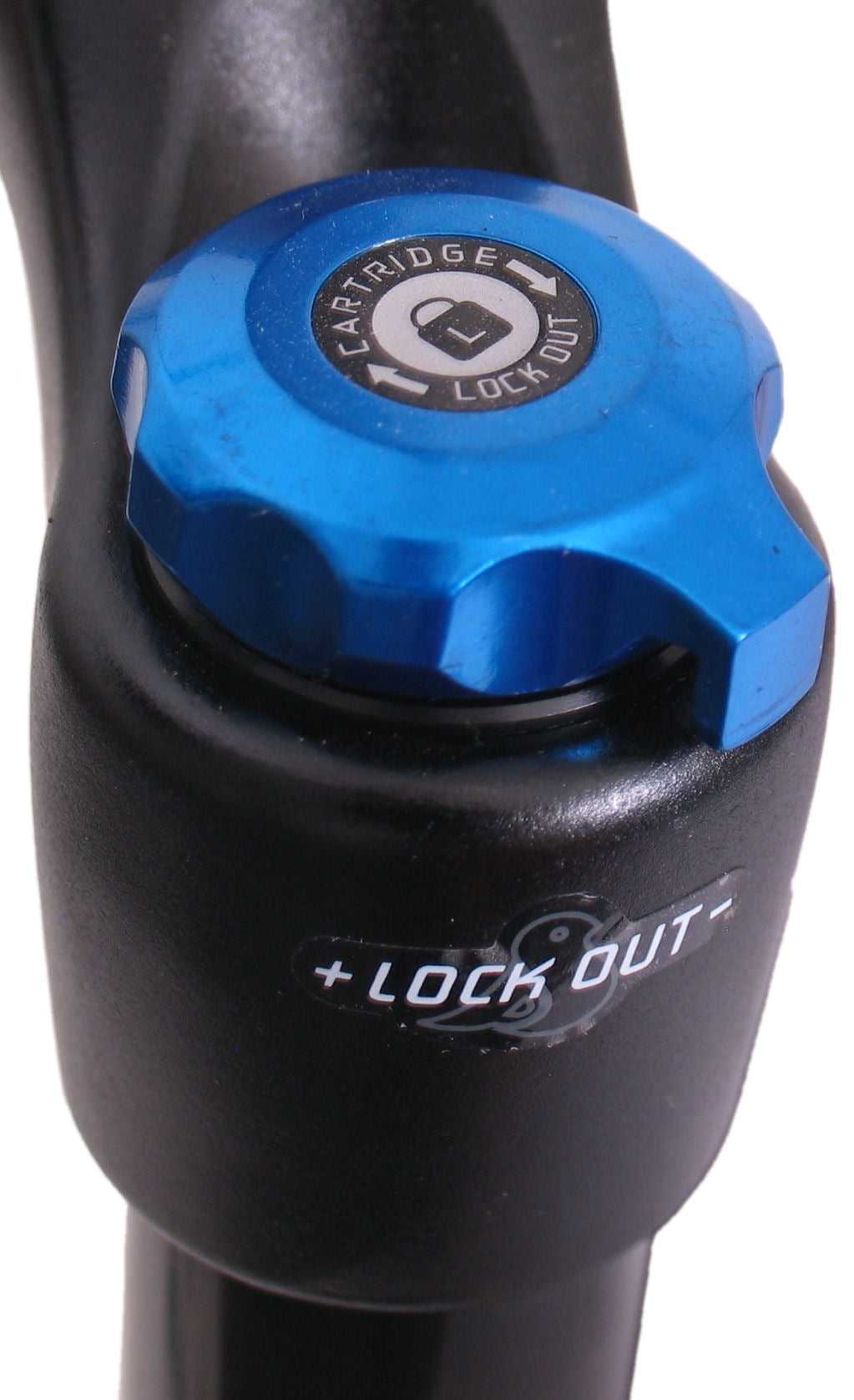 Verende voorvork 29" Spinner lock out met 1 1/8" ahead vorkbuis - PM disc remnokken - mat zwart