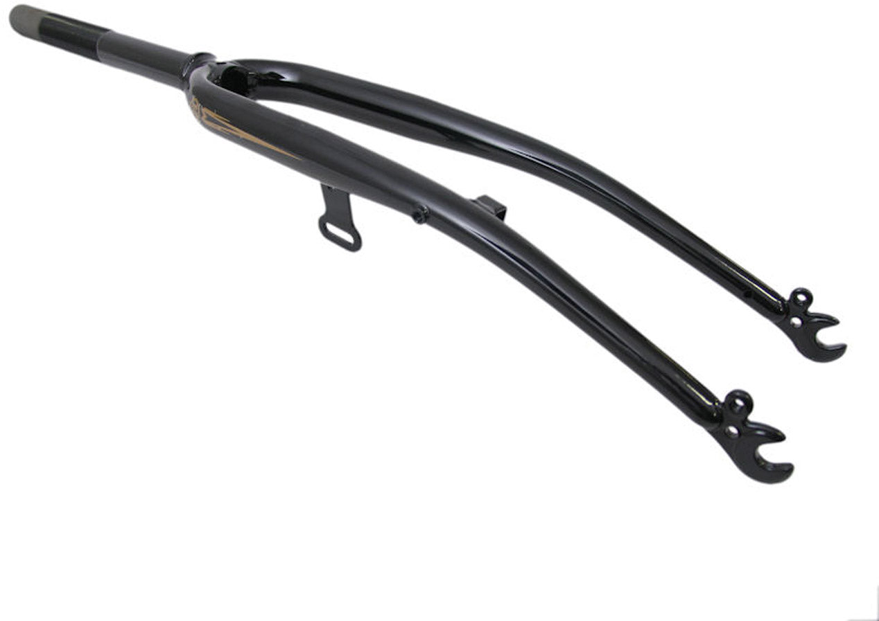 Voorvork 28" met 1 1/8" vorkbuis - trommelremnok en dynamohaak - zwart