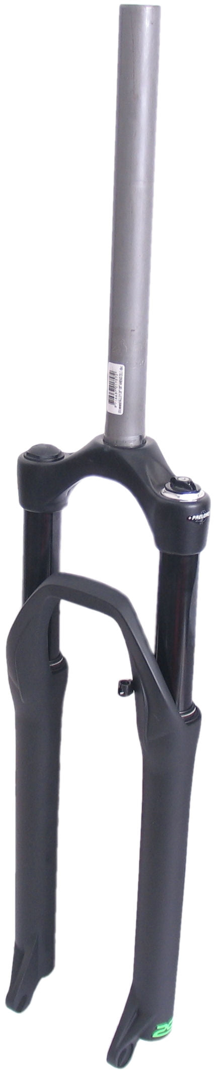 Verende voorvork 29" Spinner 100 mm veerweg met 1 1/8" ahead vorkbuis - PM remnokken - mat zwart