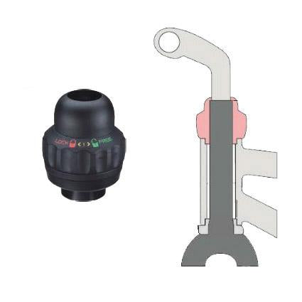 Balhoofdset Post Moderne OT-903 Ahead 1 1/8" met stuurslot - zwart