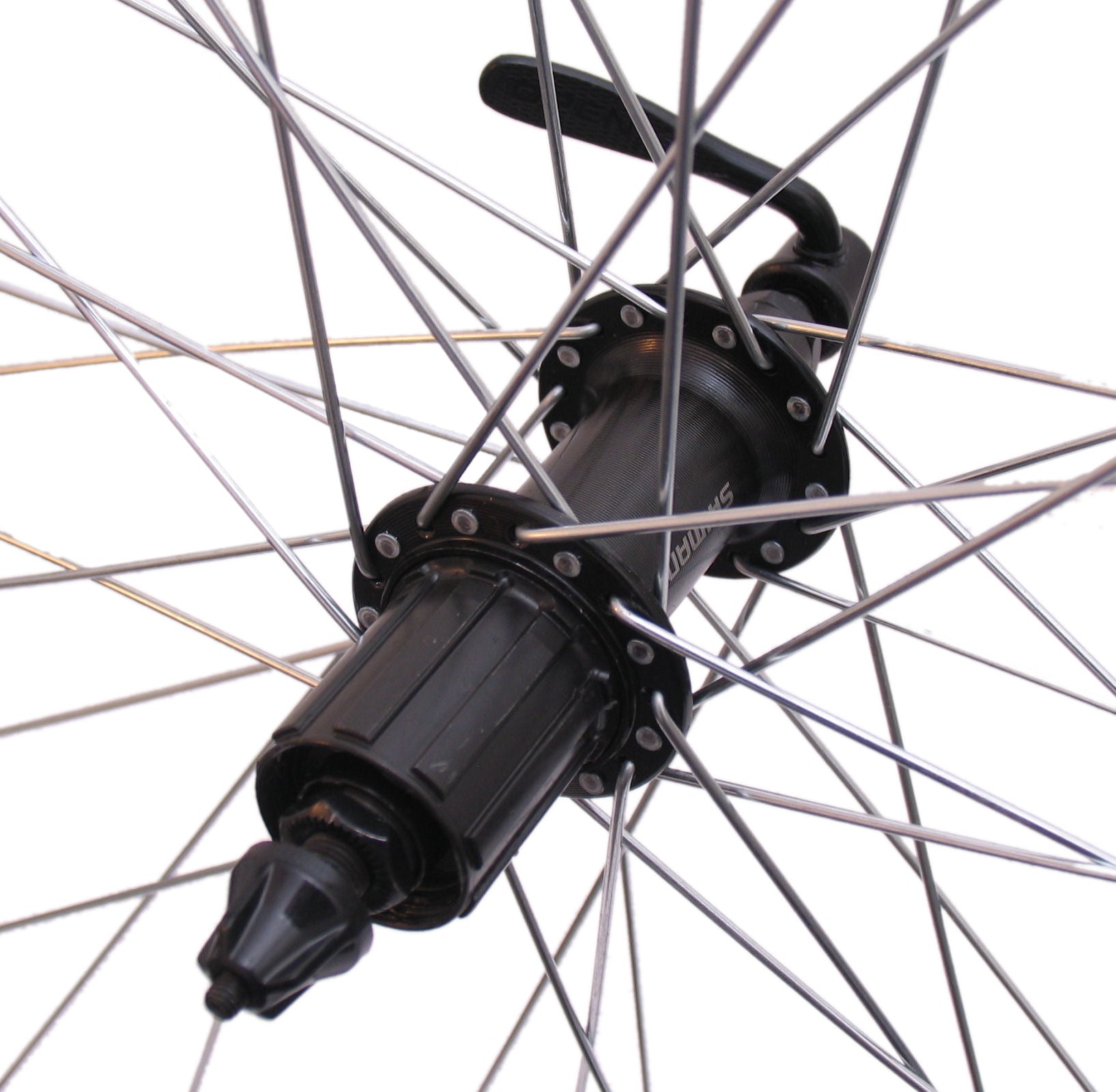 Achterwiel 28 x 1/4" aluminium Sunrace HBM53 8-speed - zwart