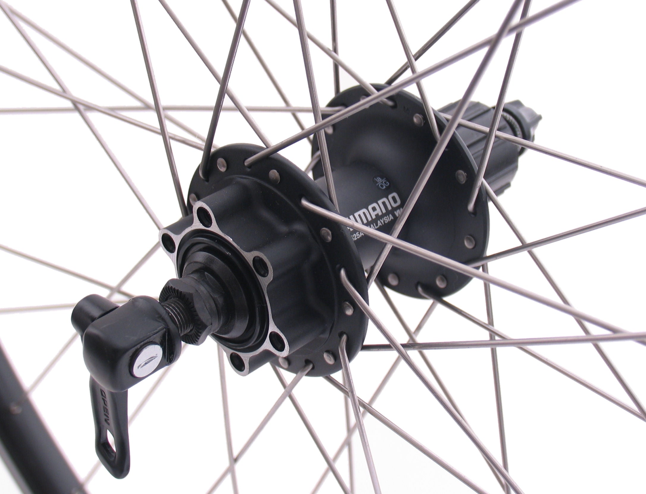 Achterwiel 28/29" / 622x19C Ryde Andra 30 velg met Shimano FH-M525 8/9/10 speed naaf voor 6 bouts remschijf - zwart
