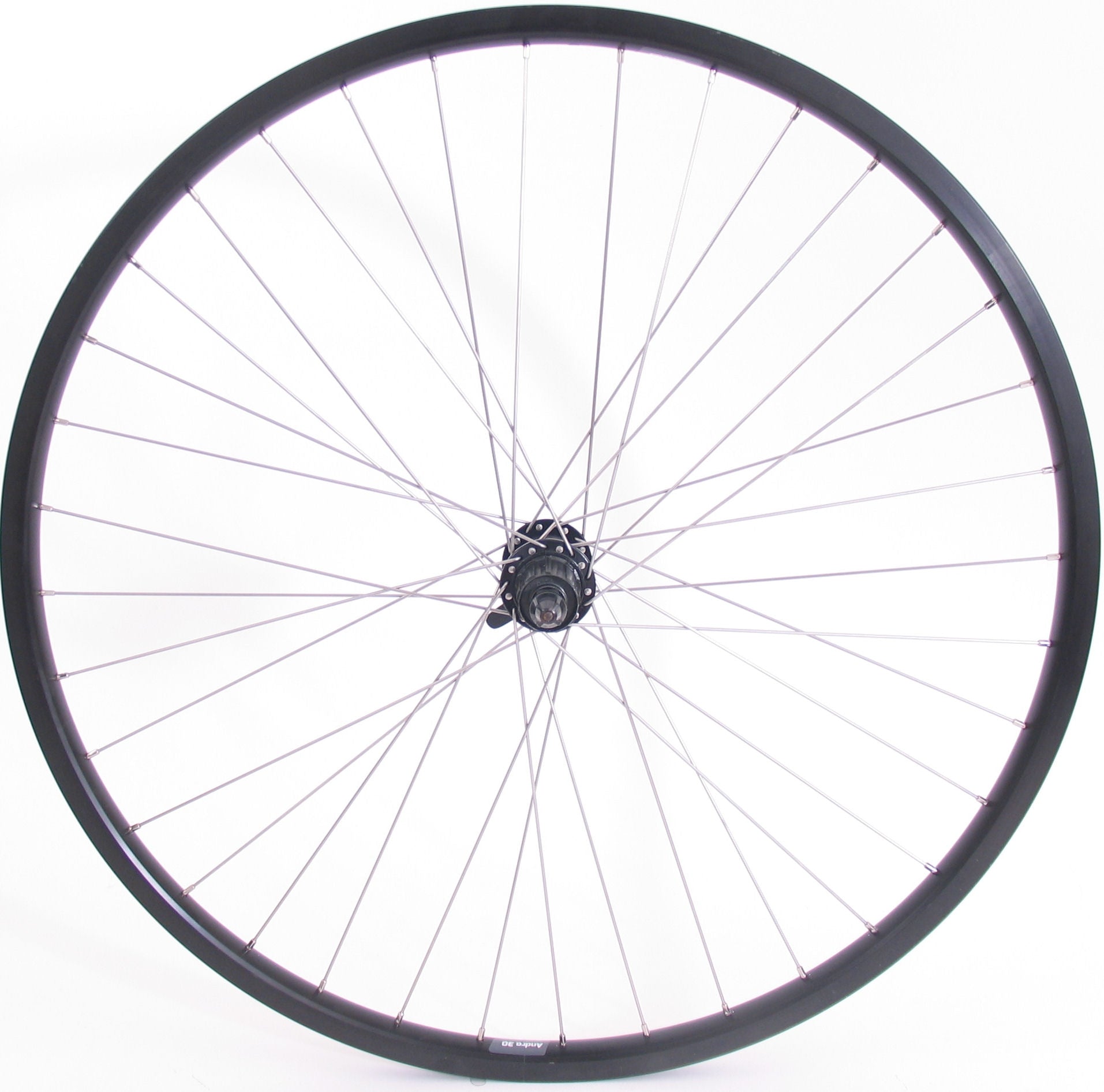Achterwiel 28/29" / 622x19C Ryde Andra 30 velg met Shimano FH-MT200 naaf voor Center Lock remschijf - zwart