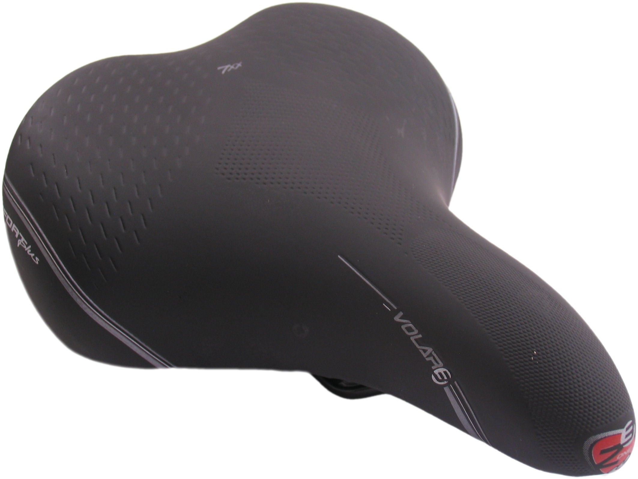 Fietszadel Selle Bassano Volare XXL BigCity met elastomeer demping - zwart