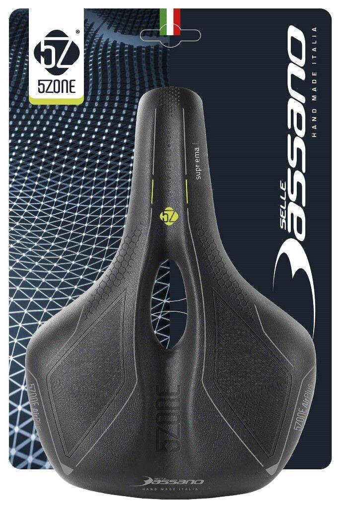Fietszadel Selle Bassano Suprema 5zone EL Dames met elastomere demping - zwart
