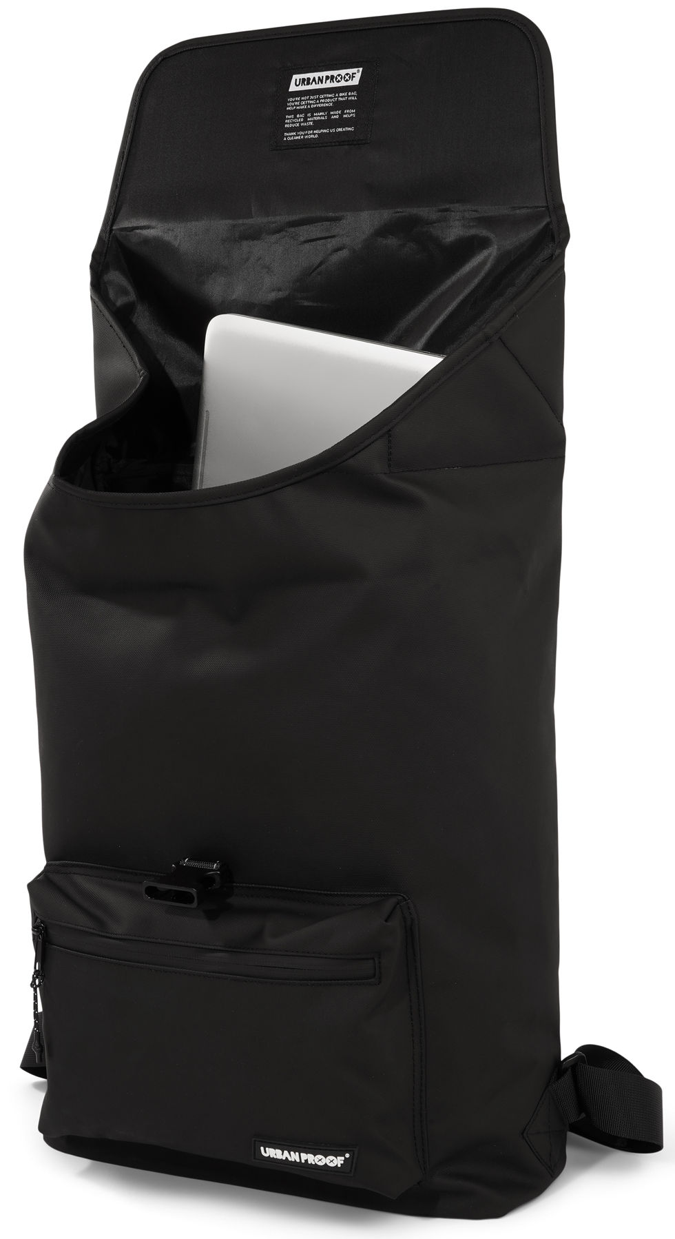 Gerecyclede shopper fietstas Urban Proof Cargo Backpack 20 liter 34 x 13 x 46 cm - zwart