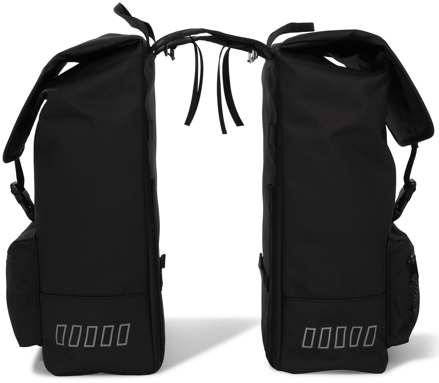 Gerecyclede dubbele fietstas Urban Proof Cargo 38 liter 30 x 15 x 42 cm - zwart