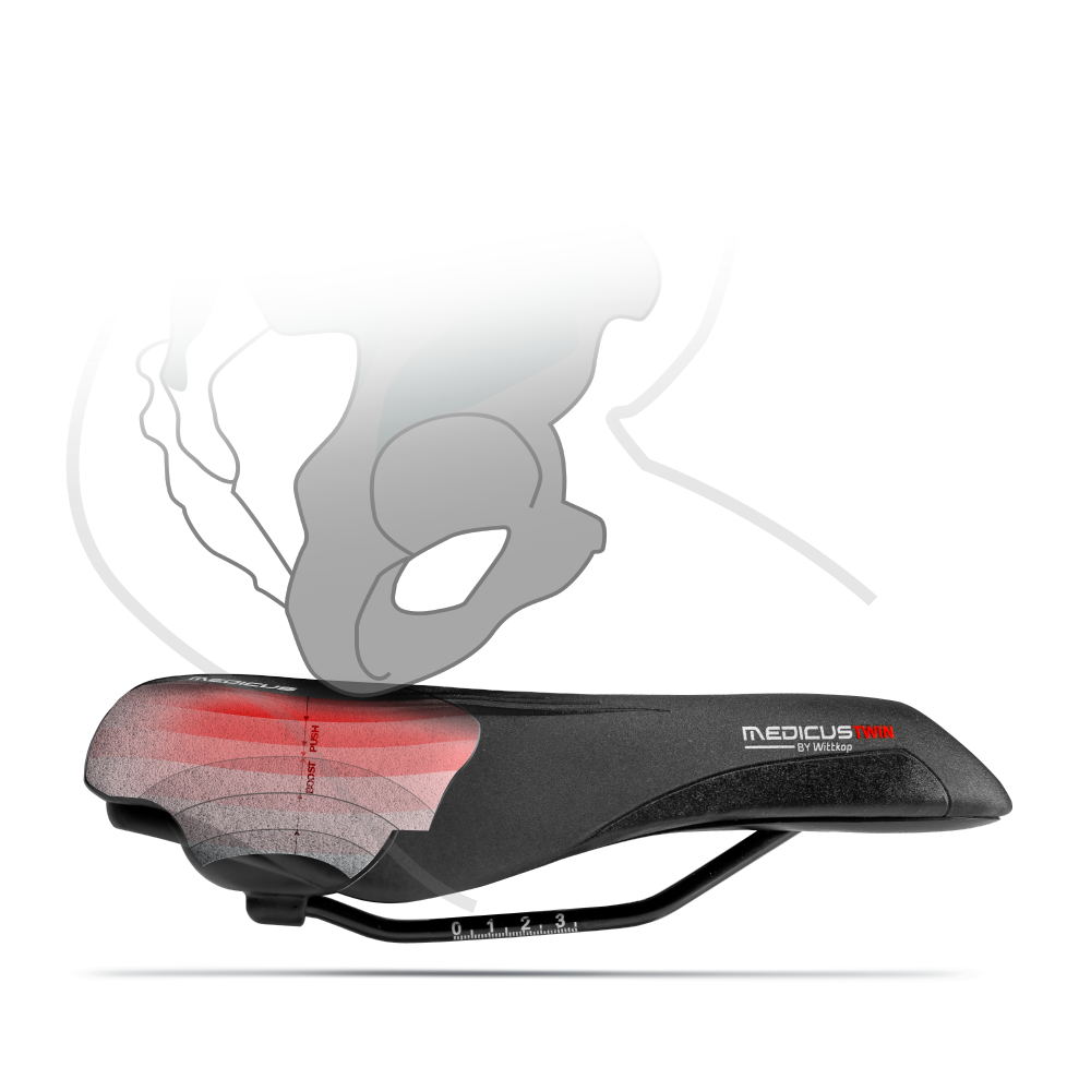 Fietszadel Wittkop Twin Medicus 3.0 City/Trekking - zwart