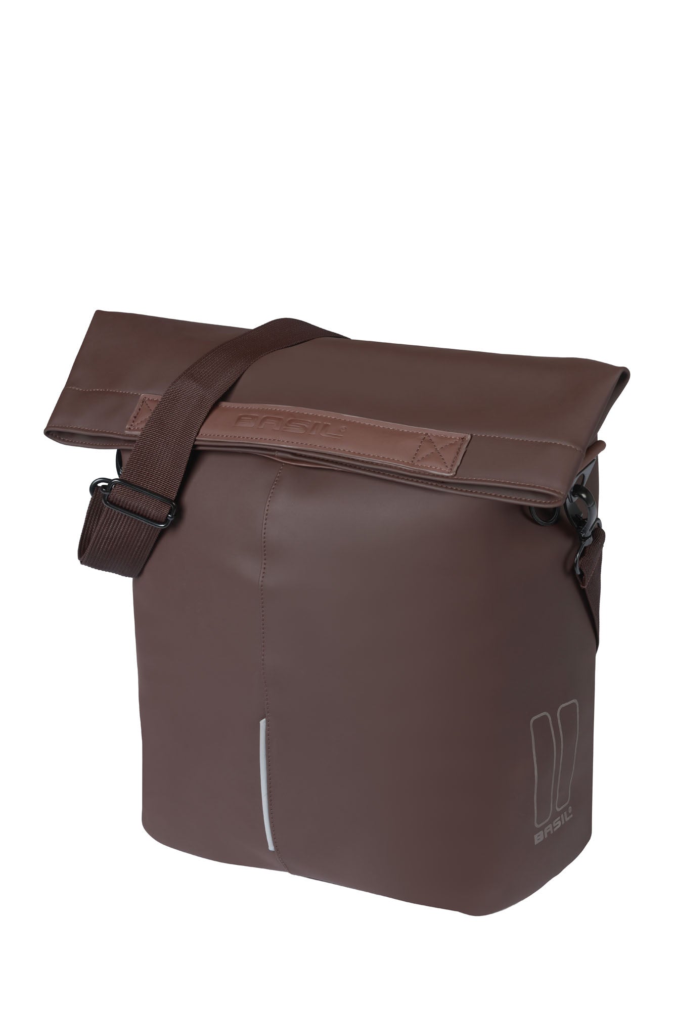 Fietsshopper Basil City Vegan Leather 14 liter 49 x 30 x 18 cm - roasted brown
