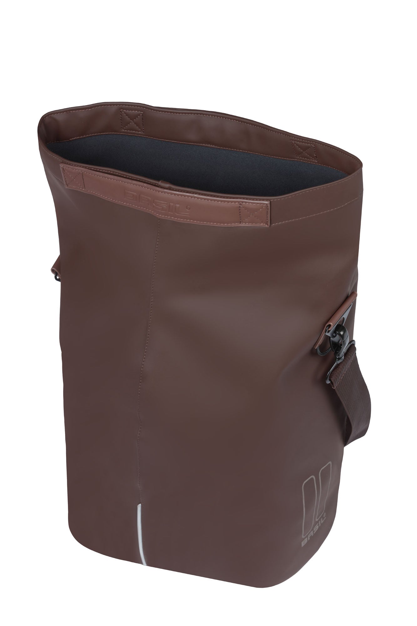 Fietsshopper Basil City Vegan Leather 14 liter 49 x 30 x 18 cm - roasted brown