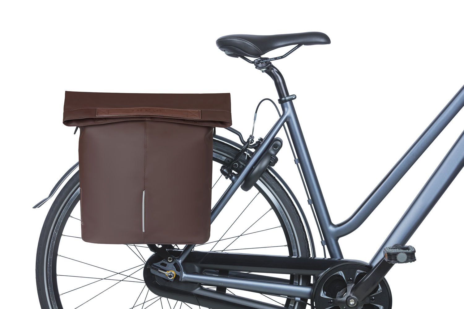 Fietsshopper Basil City Vegan Leather 14 liter 49 x 30 x 18 cm - roasted brown