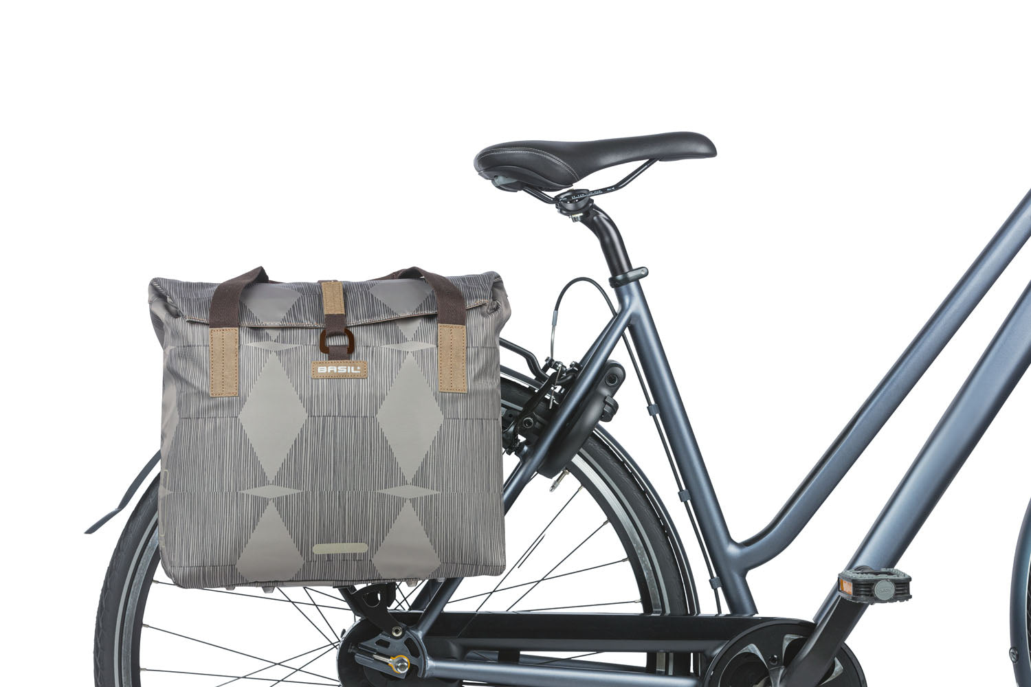 Fietsshopper Basil Elegance 20-26 liter 39 x 39 x 17 cm - chateau taupe