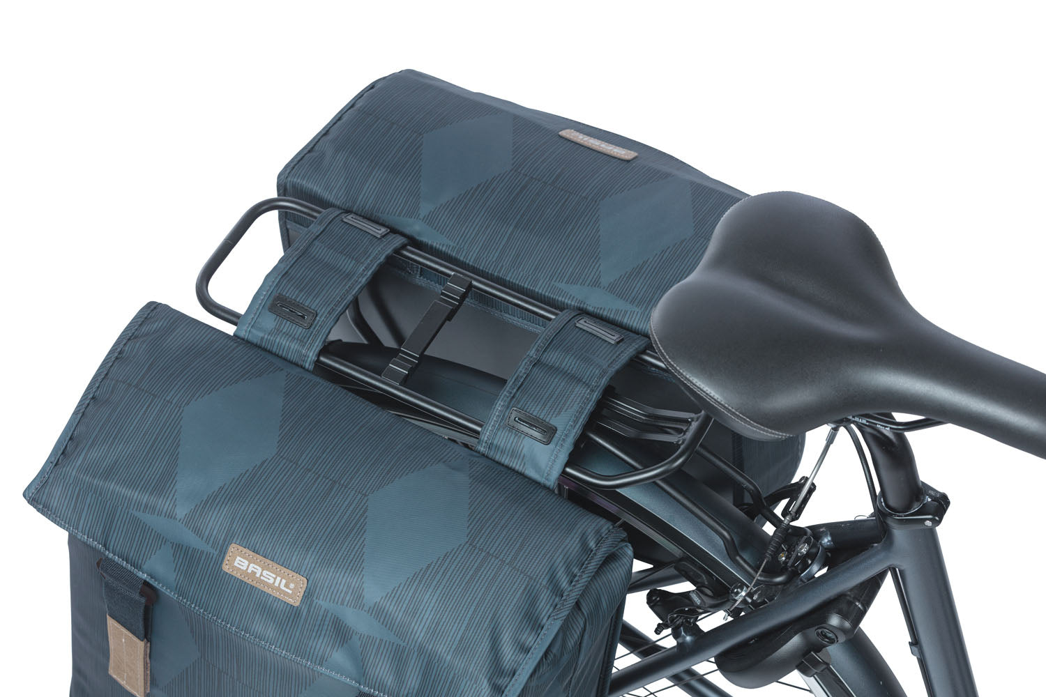 Dubbele fietstas Basil Elegance 40-49 liter 40 x 38 x 16 cm - chateau taupe