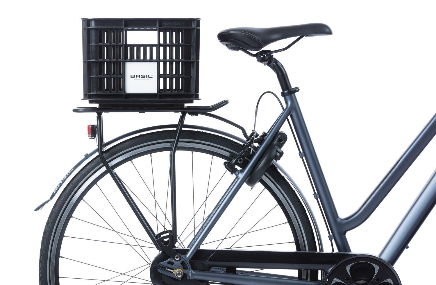 Gerecyclede fietskrat Basil Crate S 17.5 liter 29 x 39 x 20 cm - black