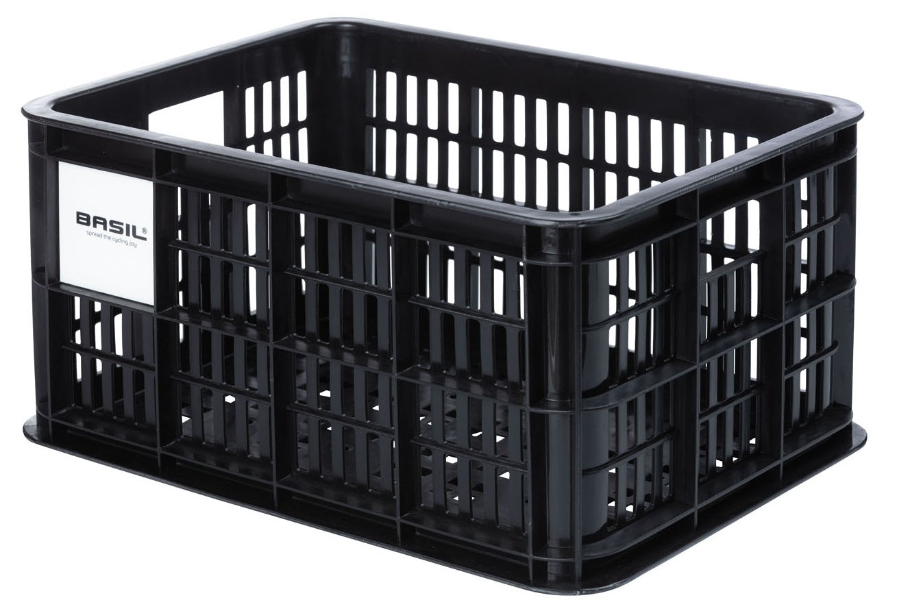 Gerecyclede fietskrat Basil Crate S 17.5 liter 29 x 39 x 20 cm - black