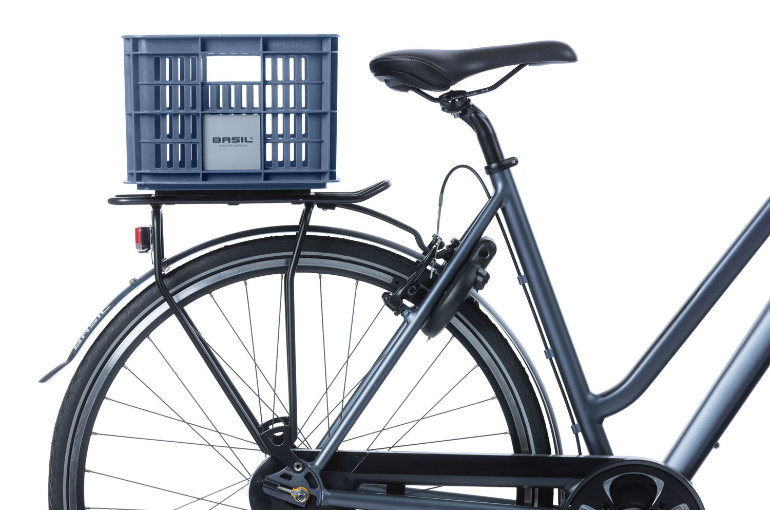 Gerecyclede fietskrat Basil Crate S 17.5 liter 29 x 39 x 20 cm - black