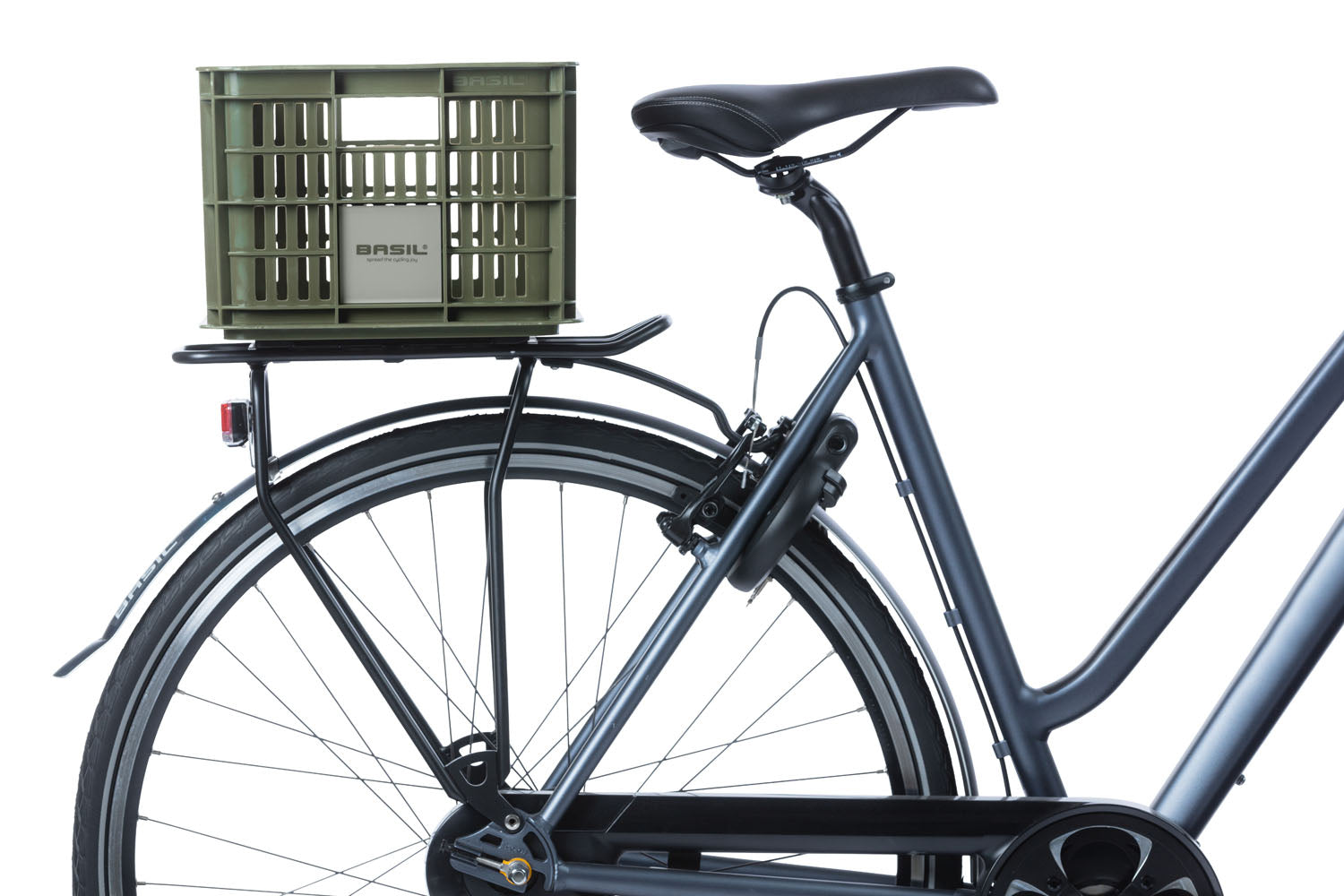 Gerecyclede fietskrat Basil Crate S 17.5 liter 29 x 39 x 20 cm - black