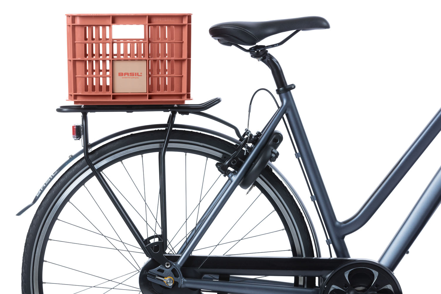 Gerecyclede fietskrat Basil Crate S 17.5 liter 29 x 39 x 20 cm - black