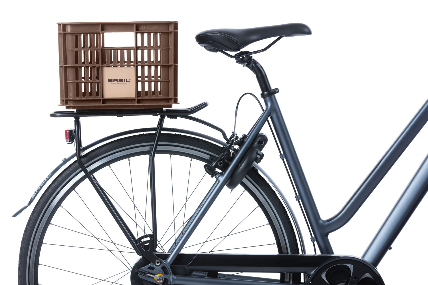 Gerecyclede fietskrat Basil Crate S 17.5 liter 29 x 39 x 20 cm - black
