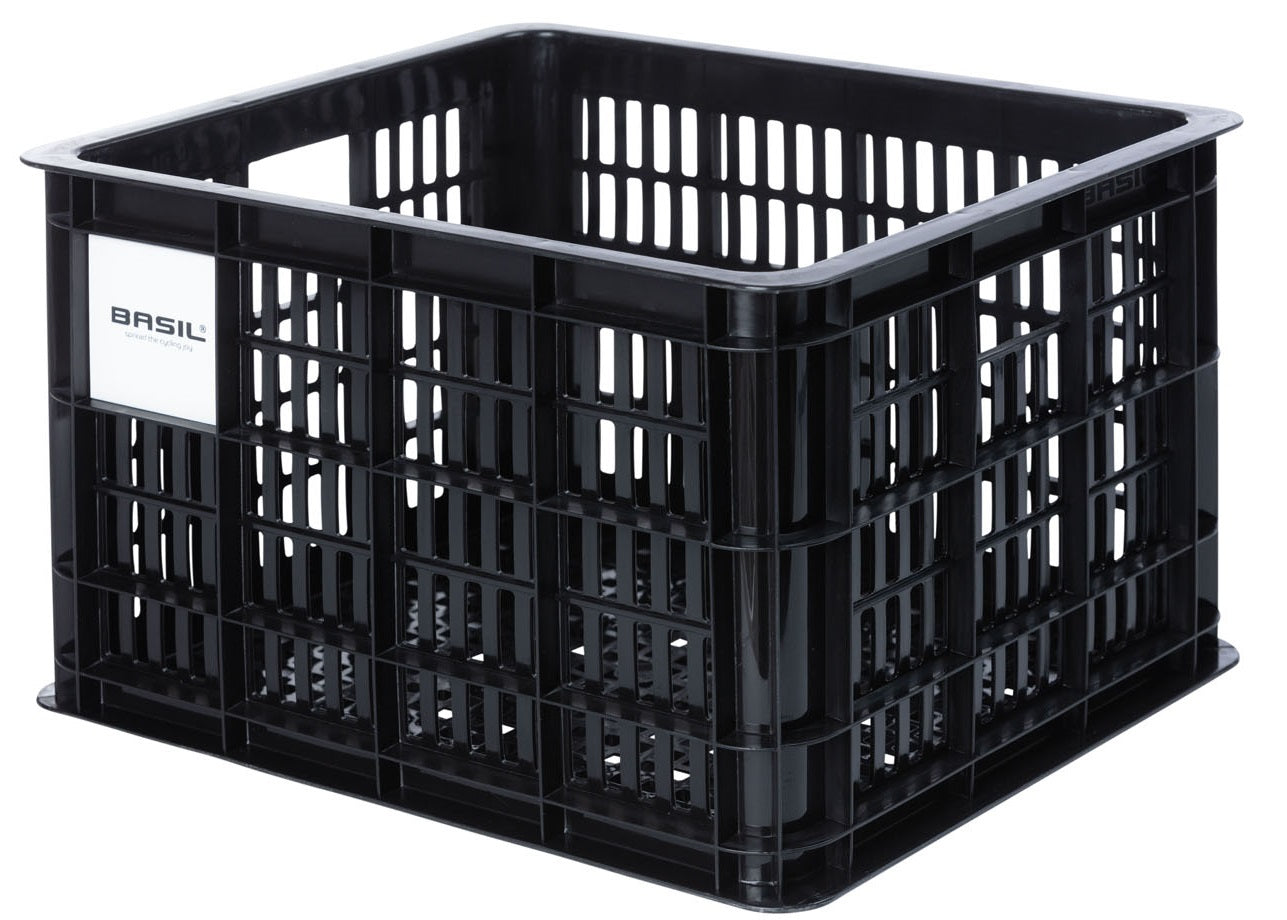 Gerecyclede fietskrat Basil Crate M 29.5 liter 35 x 45 x 25 cm - black