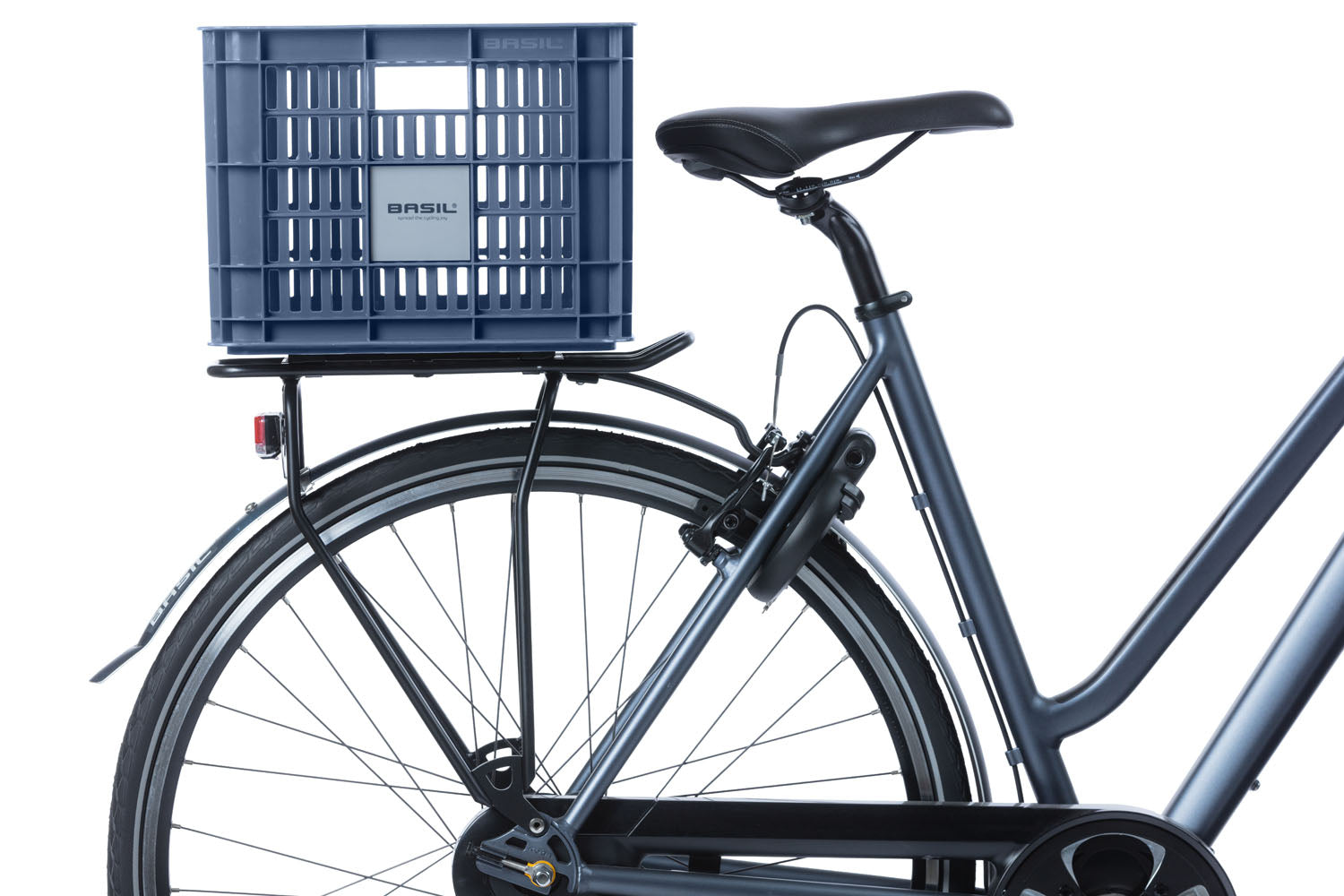 Gerecyclede fietskrat Basil Crate M 29.5 liter 35 x 45 x 25 cm - black