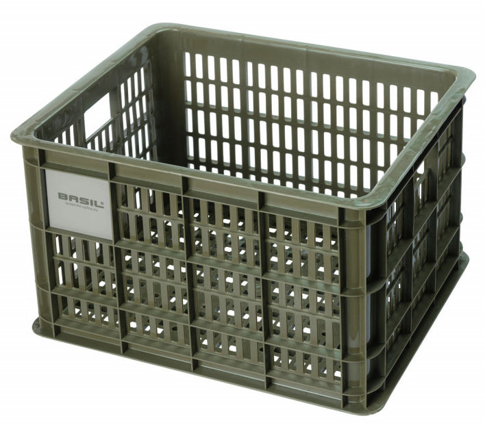 Gerecyclede fietskrat Basil Crate M 29.5 liter 35 x 45 x 25 cm - black
