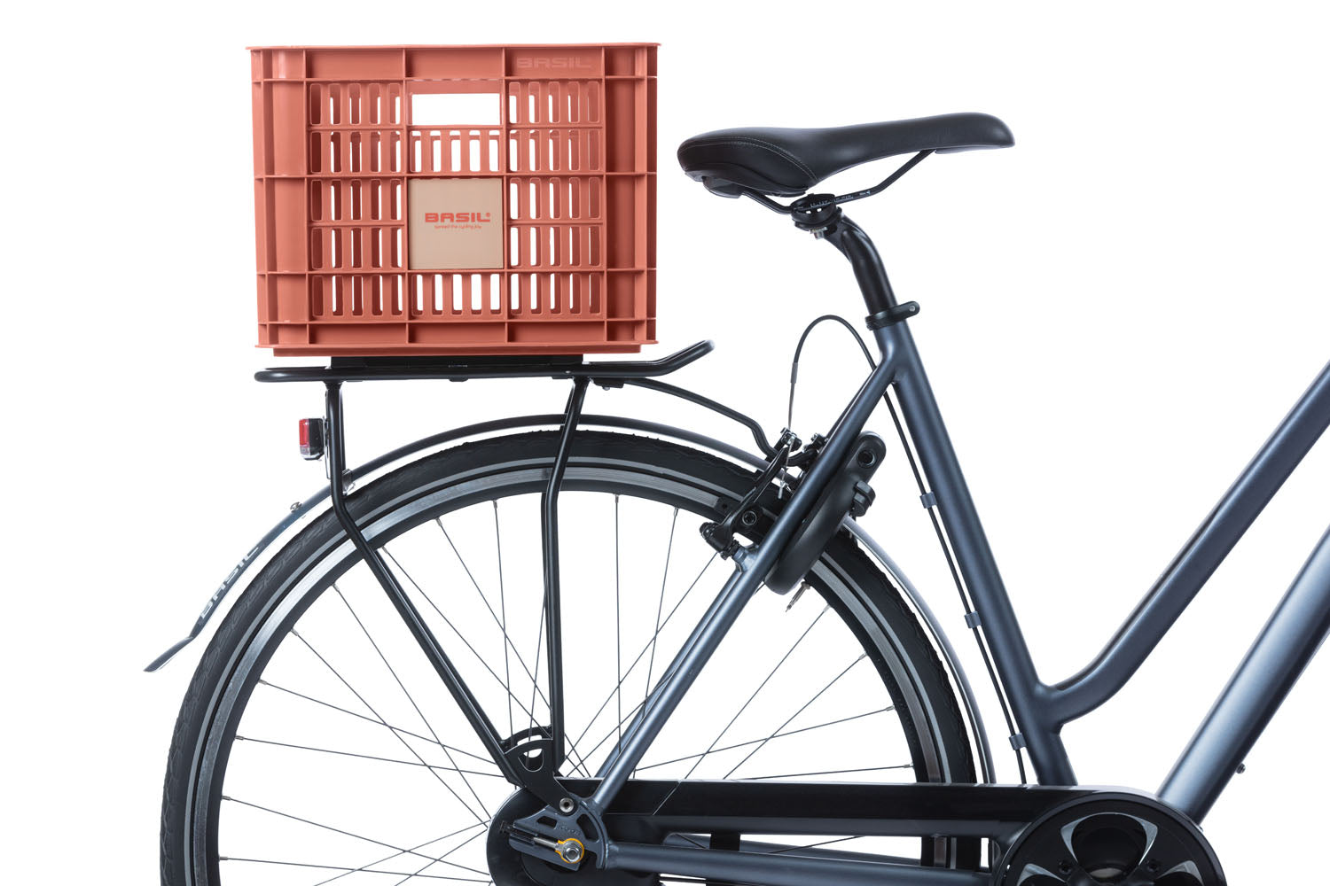 Gerecyclede fietskrat Basil Crate M 29.5 liter 35 x 45 x 25 cm - black