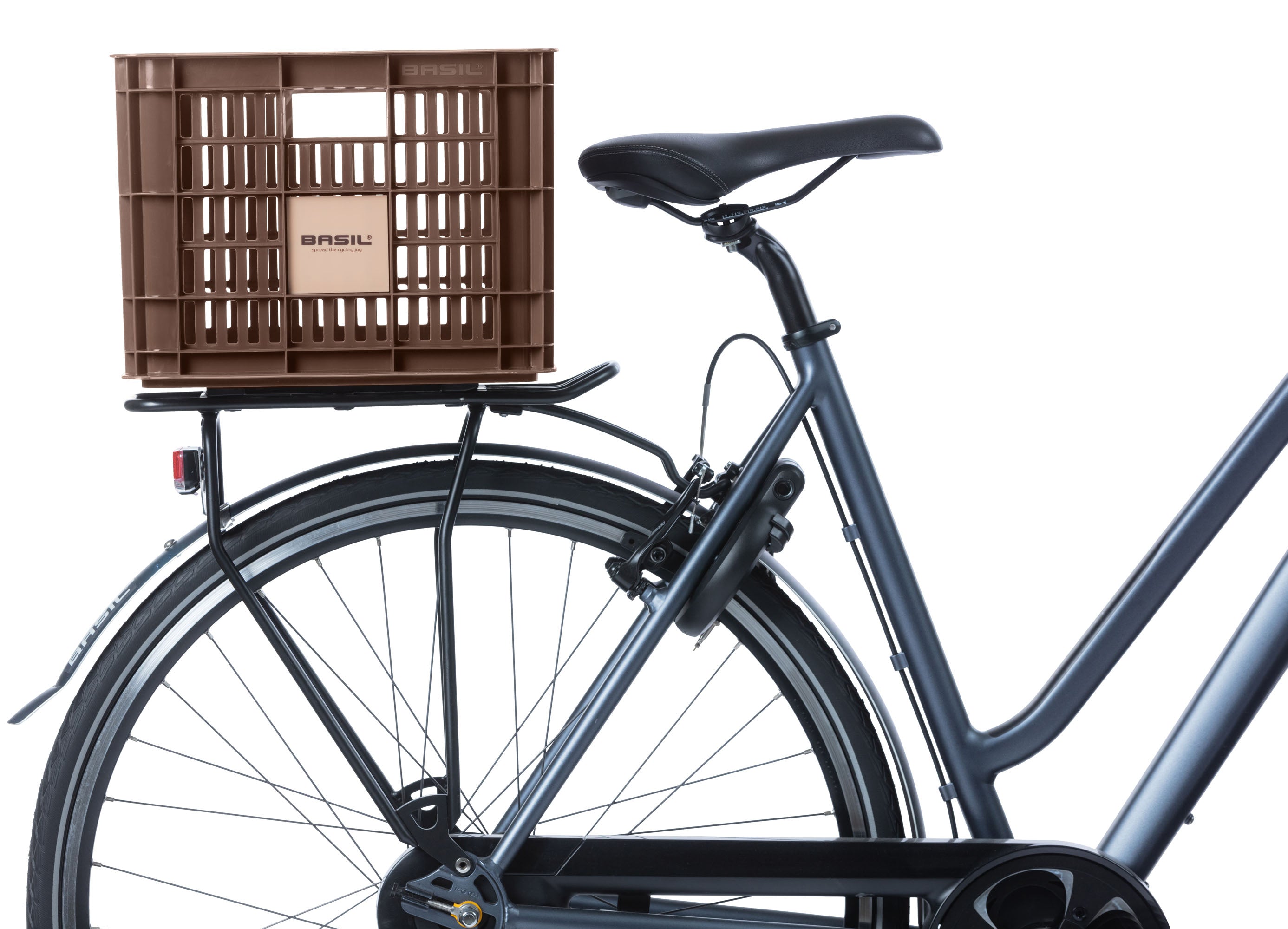 Gerecyclede fietskrat Basil Crate M 29.5 liter 35 x 45 x 25 cm - black