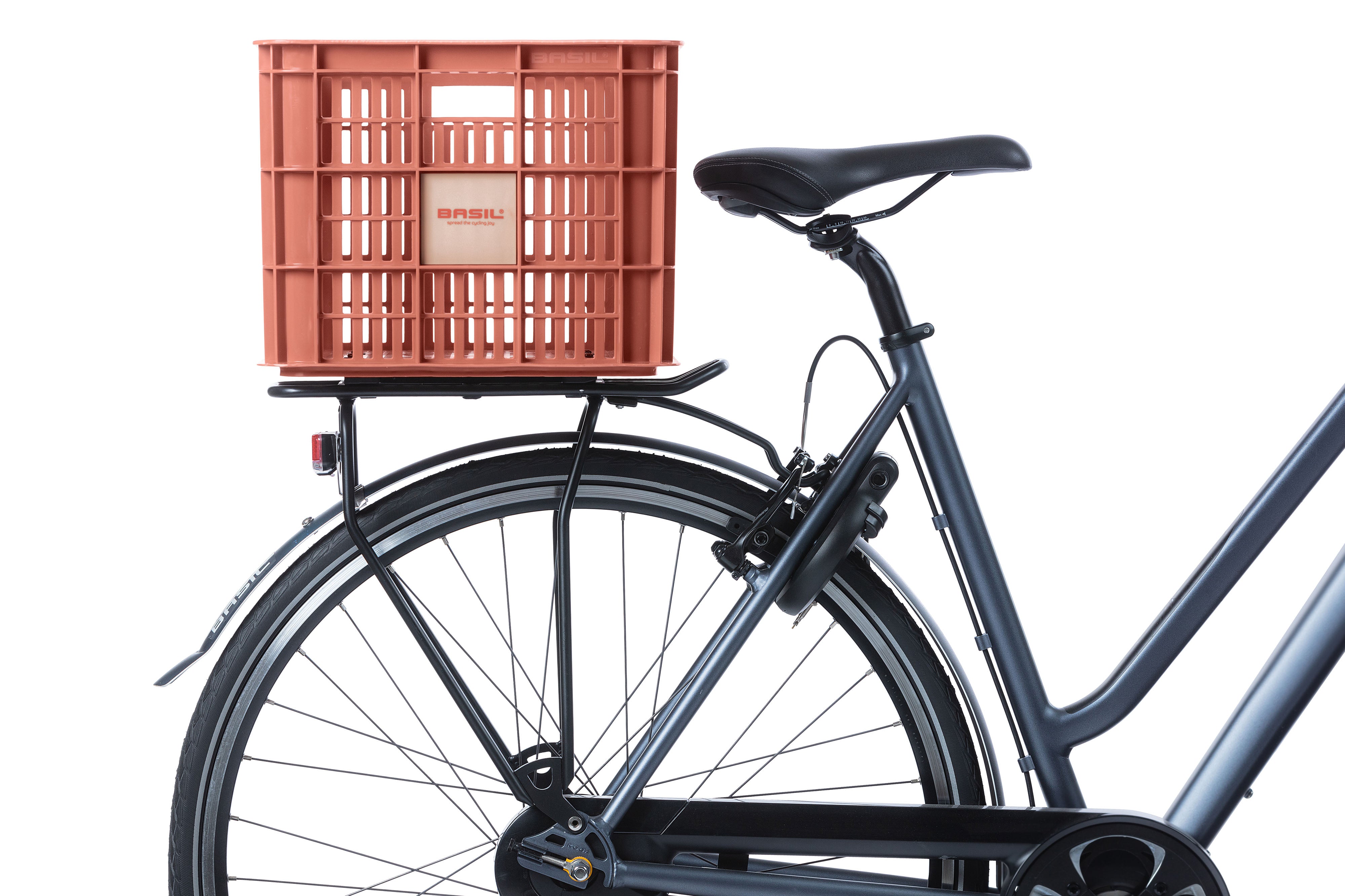Gerecyclede fietskrat Basil Crate L 40.0 liter39 x 49 x 26 cm - terra red