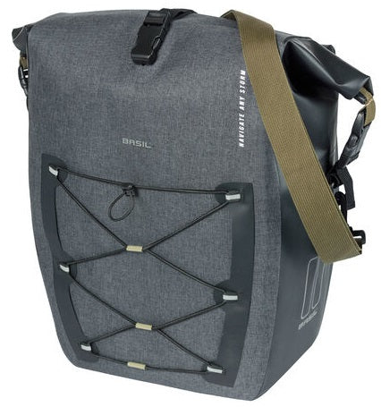 Enkele fietstas Basil Navigator Storm L 25-31 liter 46 x 36 x 18 cm - zwart