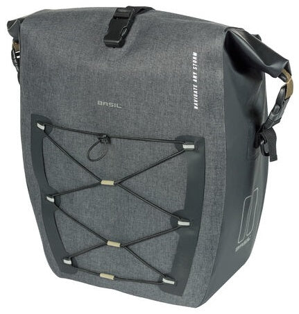 Enkele fietstas Basil Navigator Storm L 25-31 liter 46 x 36 x 18 cm - zwart