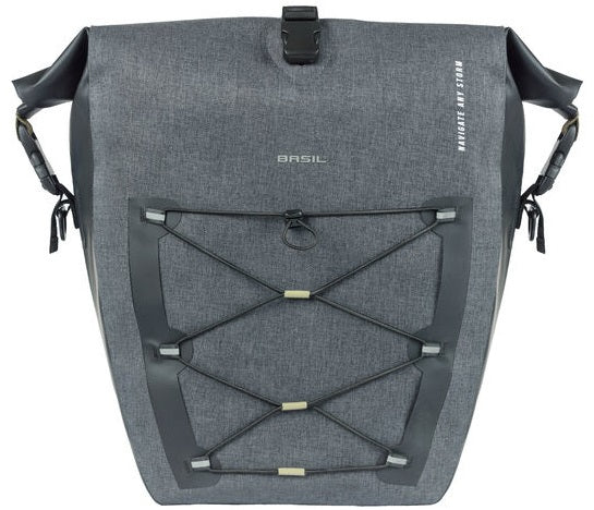 Enkele fietstas Basil Navigator Storm L 25-31 liter 46 x 36 x 18 cm - zwart