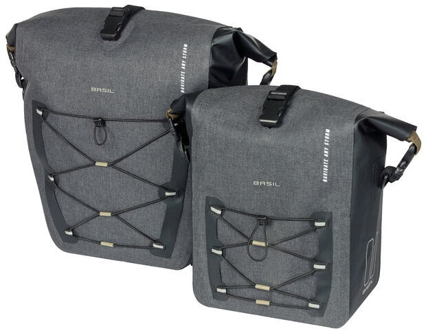 Enkele fietstas Basil Navigator Storm L 25-31 liter 46 x 36 x 18 cm - zwart