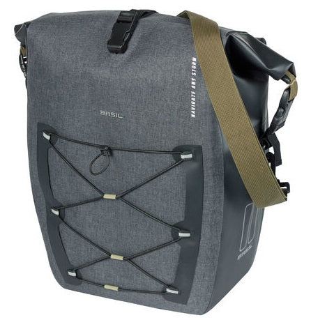 Enkele fietstas Basil Navigator Storm MIK SIDE L 25-31 liter 46 x 36 x 21 cm - zwart