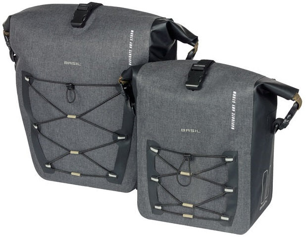 Enkele fietstas Basil Navigator Storm MIK SIDE L 25-31 liter 46 x 36 x 21 cm - zwart