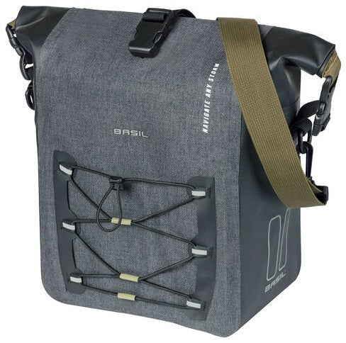 Enkele fietstas Basil Navigator Storm MIK SIDE M 12-15 liter 34 x 28 x 19 cm - zwart