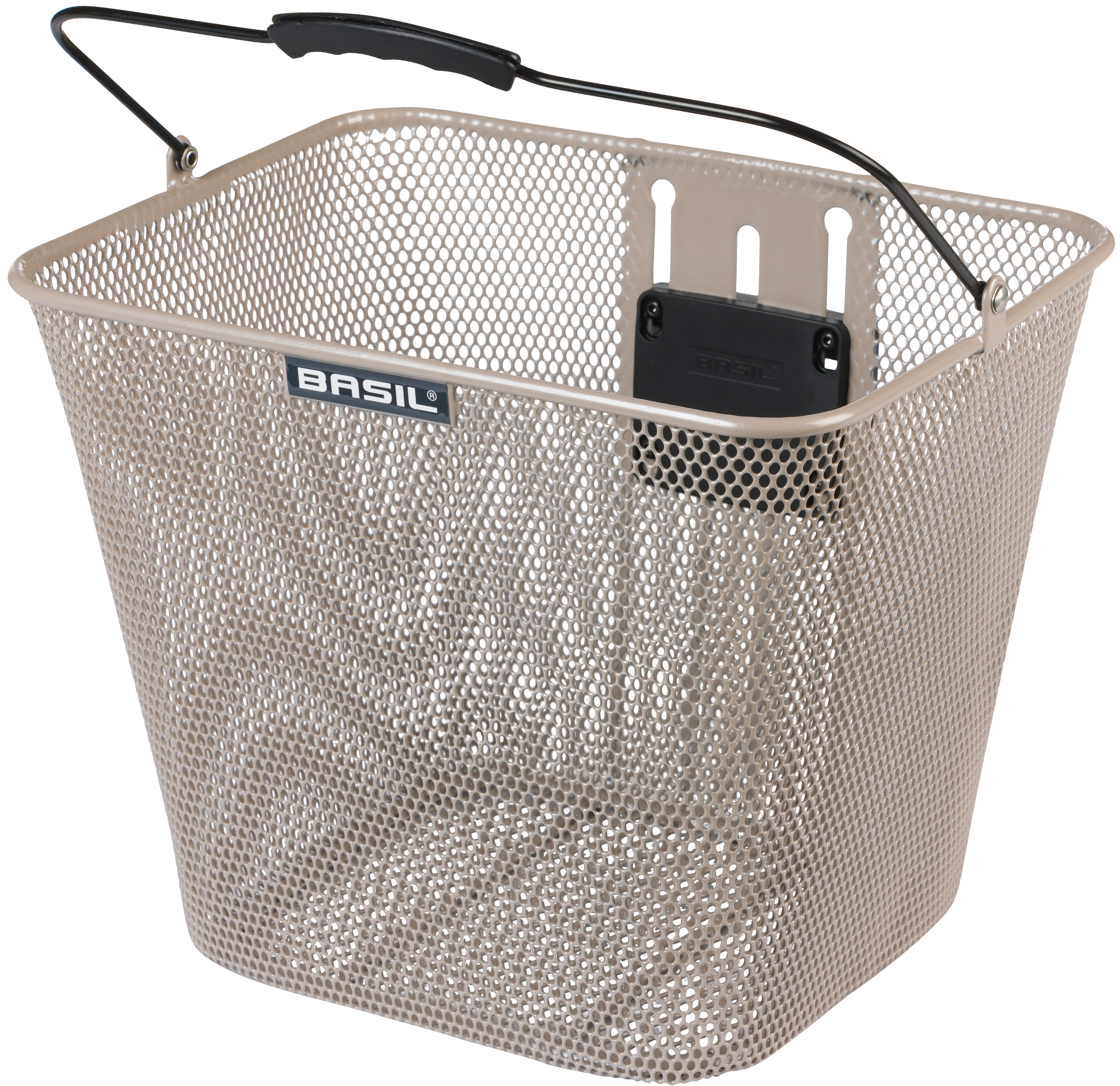 Fietsmand Basil Bilbao KF bevestiging 26 x 22 x 27 cm - nude metallic
