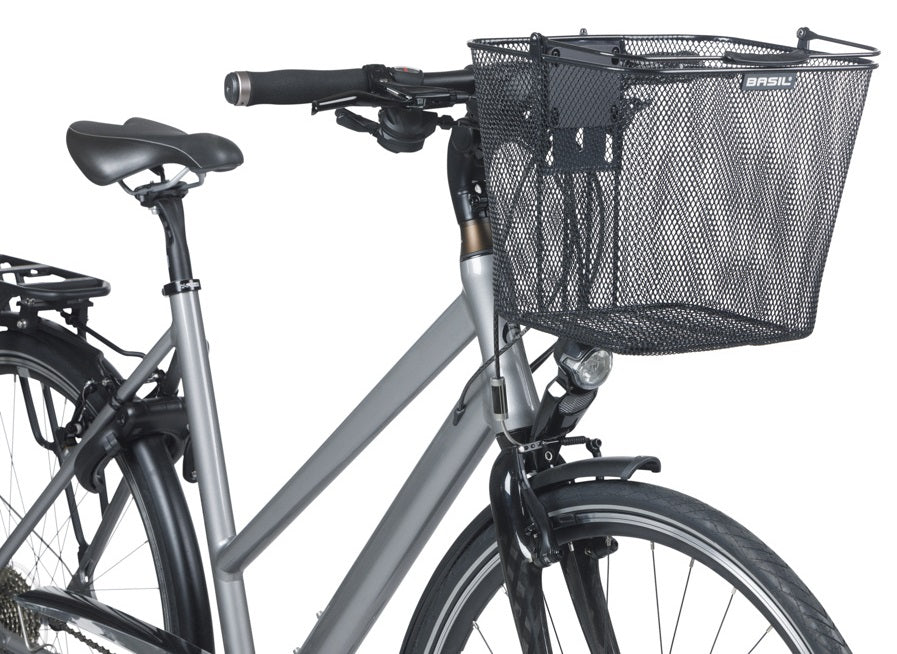 Fietsmand Basil Bilbao KF bevestiging inclusief stuurbochthouder 26 x 22 x 27 cm - zwart
