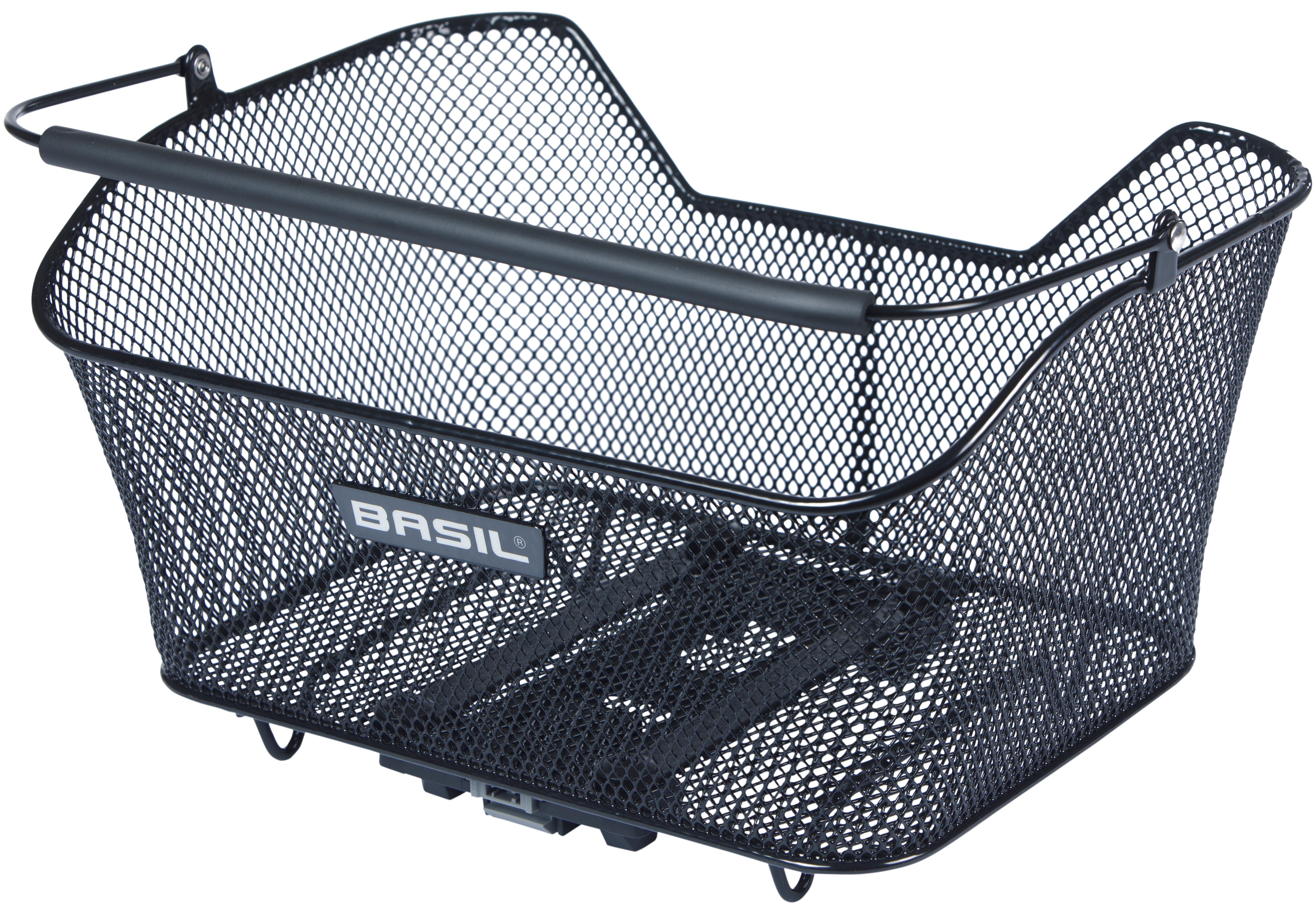 Fietsmand Basil Base M met MIK bevestiging 14 liter 25 x 33 x 17 cm - zwart