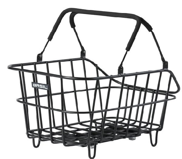 Fietsmand Basil Cento Alu met MIK bevestiging 14 liter 39 x 24 x 15 - zwart