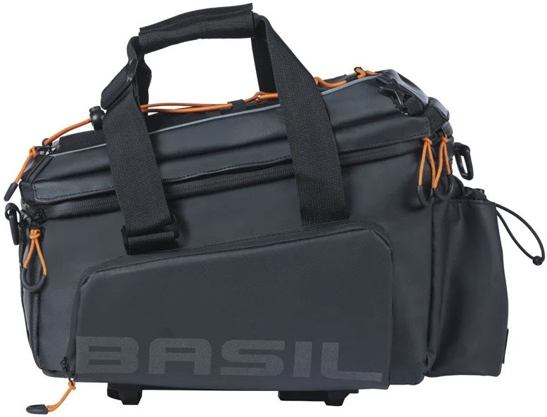 Bagagedragertas Basil Miles Tarpaulin XL Pro MIK 9-36 liter 33 x 19 x 18 cm - zwart/oranje