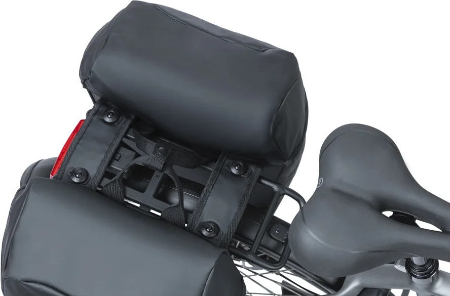 Dubbele Fietstas Basil Miles Tarpaulin MIK 34 liter 13 x 25 x 37 cm - zwart/oranje