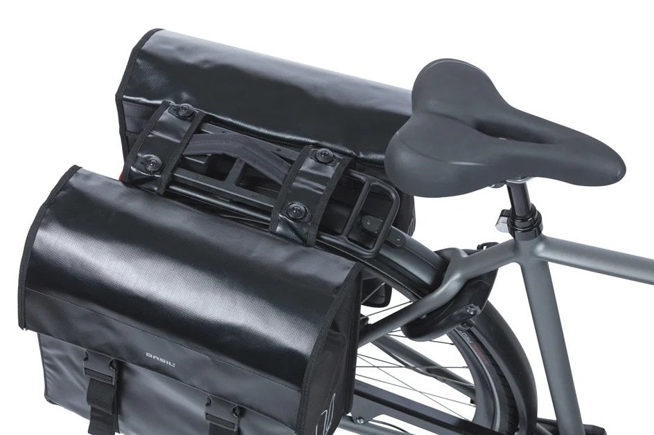 Dubbele fietstas Basil Urban Load MIK 48-53 liter - zwart